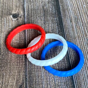 Stackable Silicone Rings, stackable, water proof, eco friendly, non-toxic, medical grade, and a lot more while being trendy