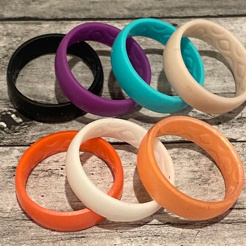 Silicone Rings Stackable Water Proof Wedding Eco Friendly Etsy