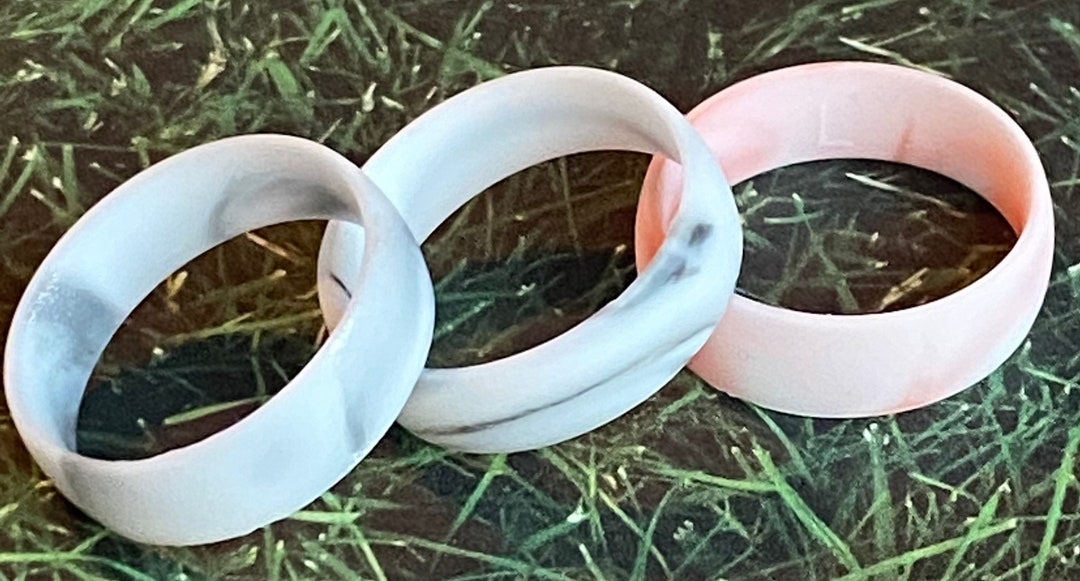 Thinner Band Silicone Rings, Stackable, Water Proof, Wedding, Eco