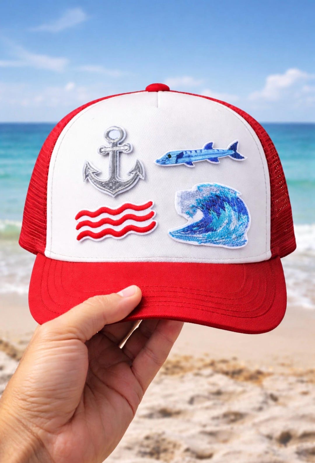 Nautical Embroidered Hat Patches, Add a Little Coastal & Beach Vibe ...