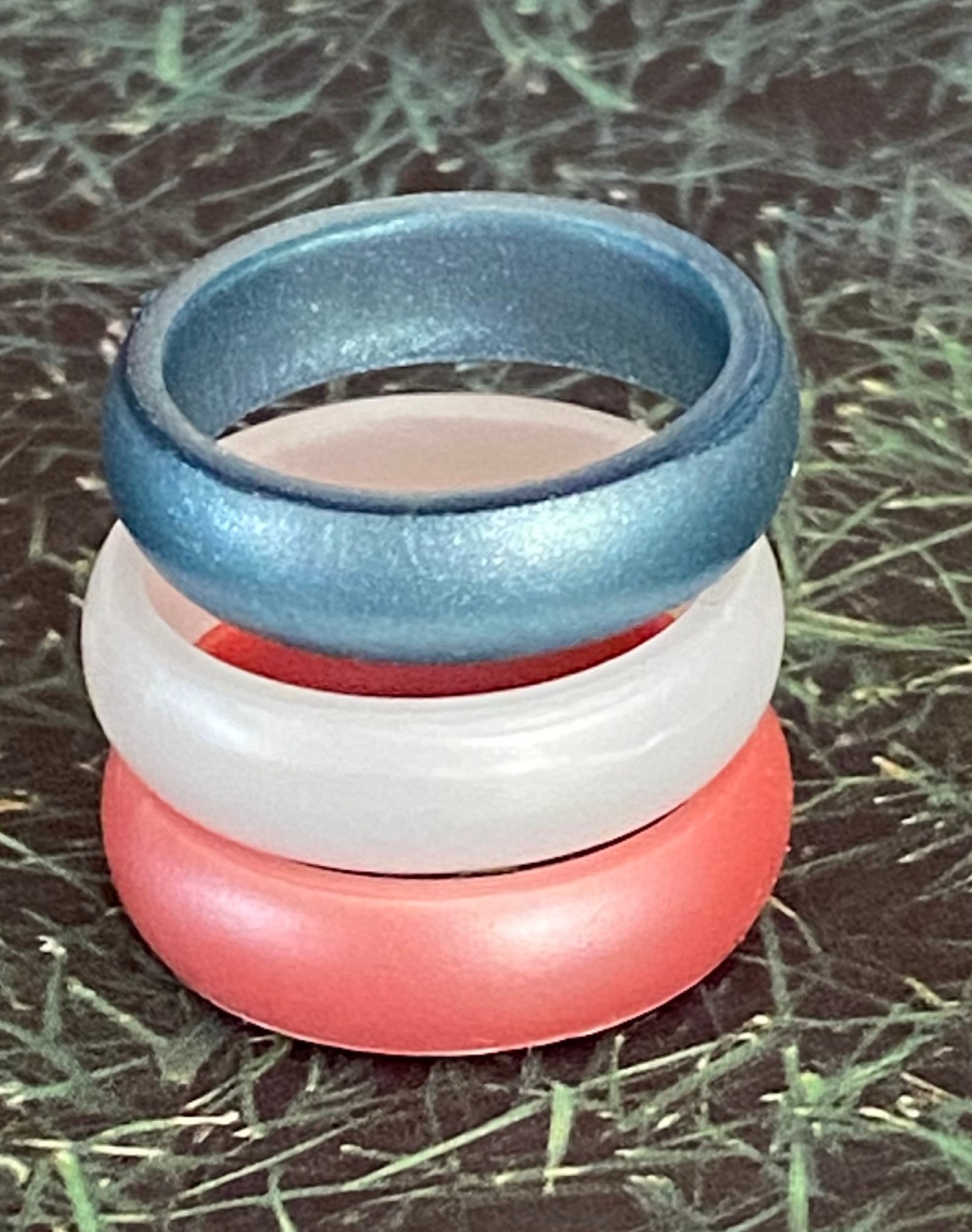 Metallic Silicone Rings Stackable Water Proof Wedding Eco Etsy