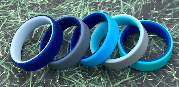 Reversible Silicone Ring, Stackable, Water Proof, Wedding, Eco