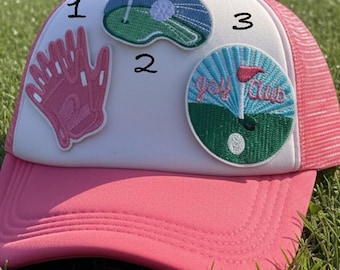 Golf Iron On Patches, Trucker Hat Patches, Clothing, bags, Embroidery Patches, Fun, Cute