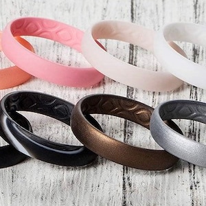 Stackable Silicone Rings, stackable, water proof, eco friendly, non-toxic, medical grade, and a lot more while being trendy