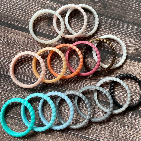 Braided Silicone Rings, stackable, water proof, eco friendly, non-toxic, medical grade, and a lot more while being trendy