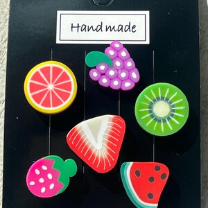 Wine Charms Set of 6 Fruit Glass Charms, great gifts, top off your glass with fun, wine, drinks, Beach, Picnics, Breakfast, Lunch, fun decor