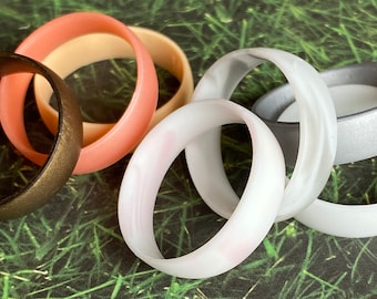 Silicone Rings,  stackable, water proof, wedding, eco friendly, non-toxic, medical grade, and a lot more while being trendy