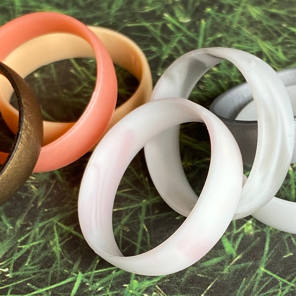 Silicone Rings,  stackable, water proof, wedding, eco friendly, non-toxic, medical grade, and a lot more while being trendy