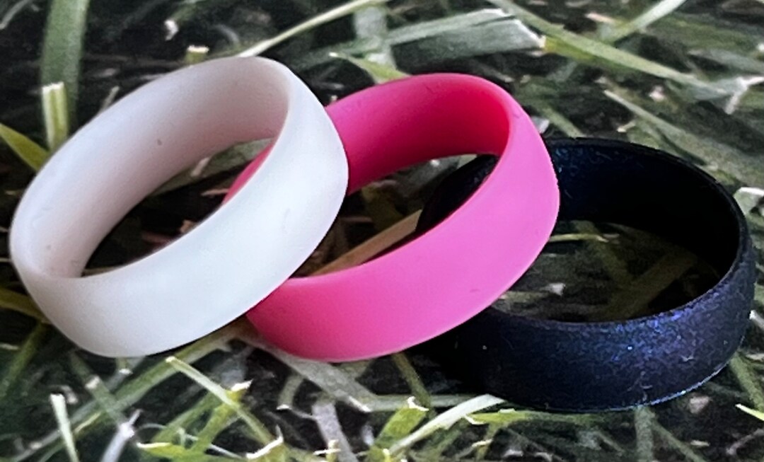 Thinner Band Silicone Rings Stackable Water Proof Wedding Etsy