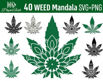 Download Cannabis Mandala Svg Etsy
