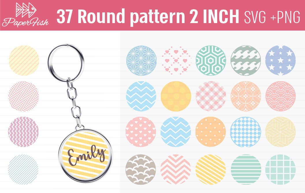 Download Keychain Patterns bundle SVG PNG Round Key Pattern 38 SVG | Etsy
