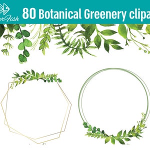 80 Watercolor Gold Frame Clipart Eucalyptus Vintage Greenery Wreath ...