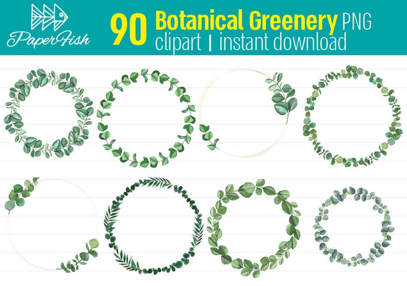90 Greenery Gold Frame Eucalyptus Botanical Greenery Wreath - Etsy