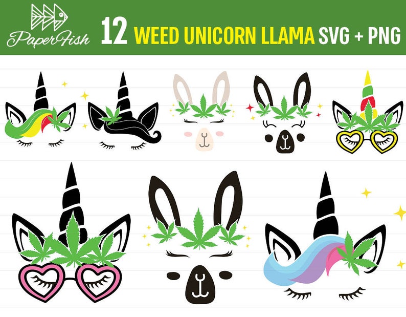 Download HUGE BUNDLE Weed Cannabis cliparts SVG png clipart more than | Etsy