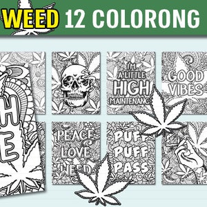 Stoner Coloring Book for Adults Weed Stuff, Pot Head Adult