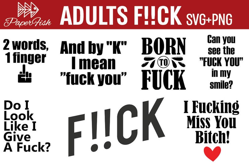 Download Adults fck swearing bundle SVG PNG clipart rude funny ...