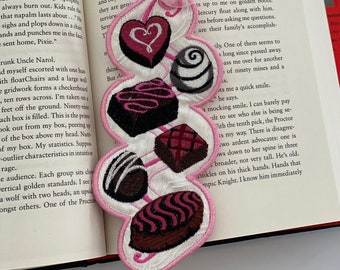 Personalised Chocolate Swirl Embroidered Bookmark