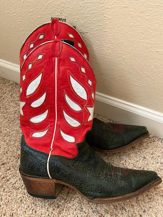 vintage red boots