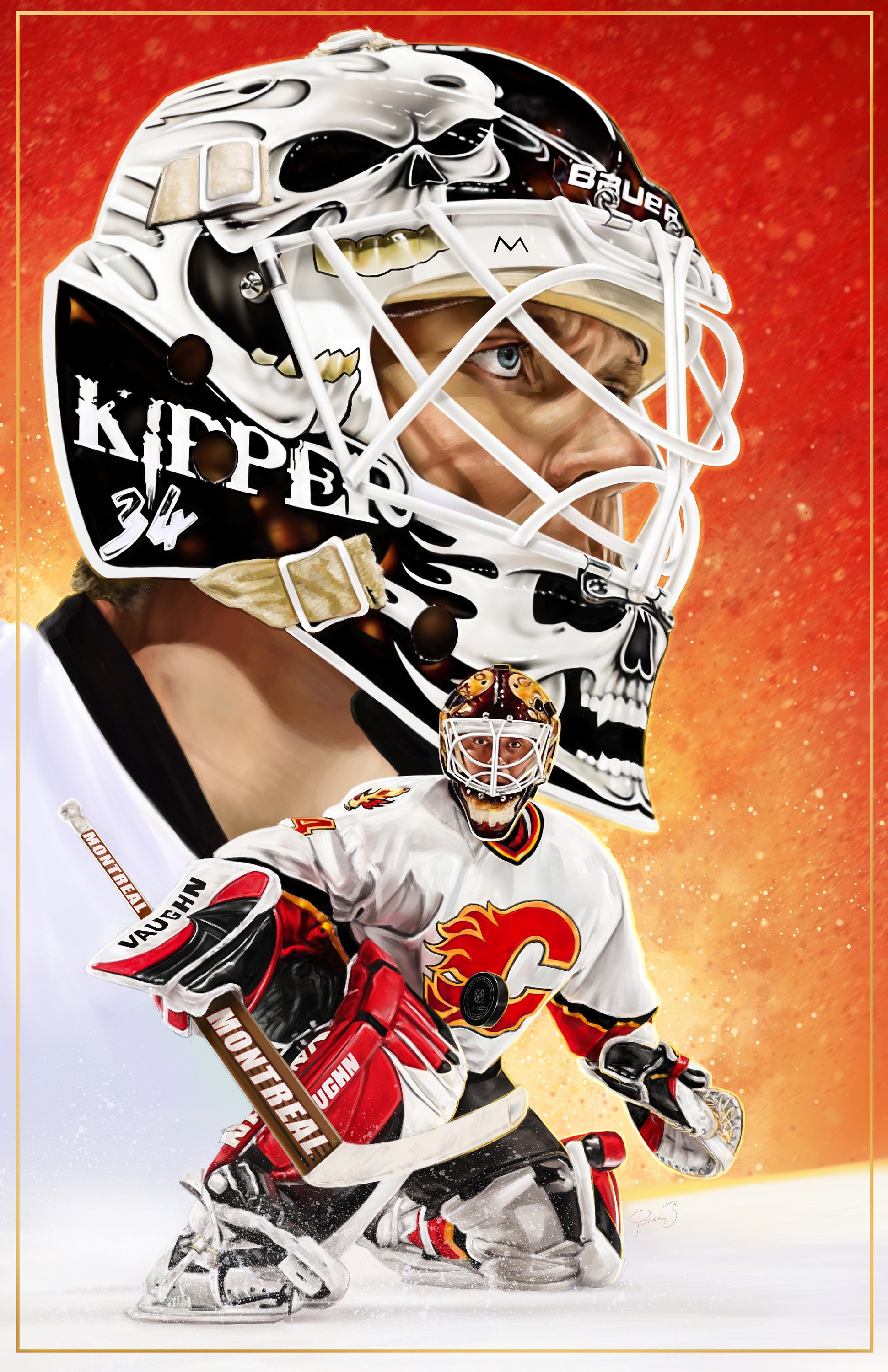 NHL Calgary Flames - Johnny Gaudreau 15 Wall Poster, 22.375 x 34, Framed  