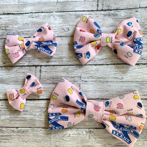 Pink Bertie Bott’s Jelly Beans Pet Bow Tie - Slides on Collar