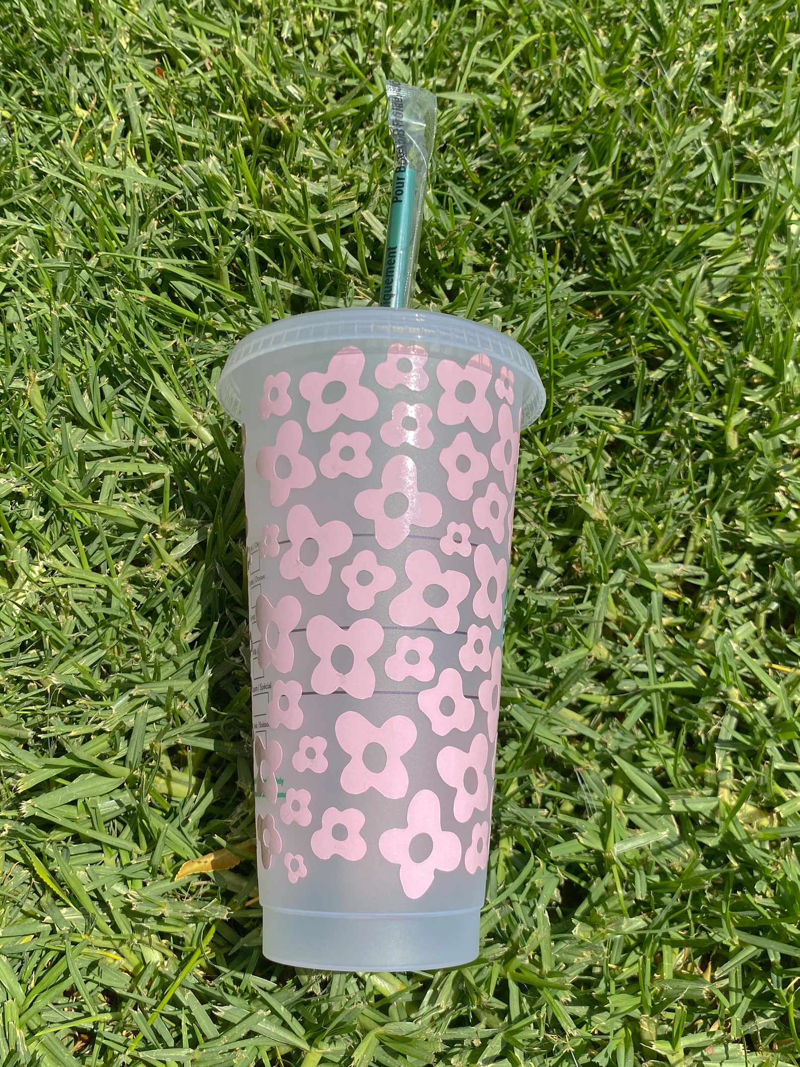 Floral Cup Custom Retro Flowers Cup Personalized Retro Etsy