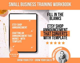 How To Write an Etsy Shop Announcement That Converts, Fill-in-the-blanks Template, Selling on Etsy, Seller Help