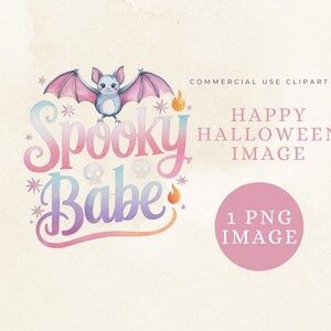 Halloween Clipart, Watercolour Halloween, Commercial Use, Spooky Holiday Bat, Digital Sticker Cricut PNG Sublimation Tshirt Design Planner