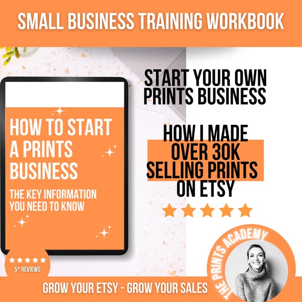 How To Start A Prints Business Ebook Workbook, Start Your Own Side Hustle Ideas, Help Make Extra Money