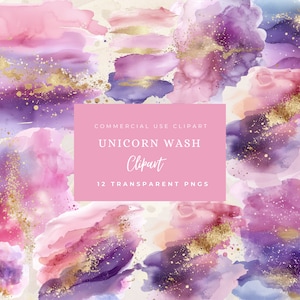 Watercolor Splatter Clipart, Abstract Background, Splashes Pink Purple,Digital Download, Brush Strokes, Neutral Minimalist Textures, Unicorn