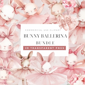 Ballerina Hase Clipart, Ballerina Mädchen, Ballerina Aquarell Clipart, rosa Prinzessin, altrosa, Blumensträuße, Schwan und Ballerina
