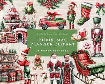 Weihnachten Planer Clipart Aufkleber Digital, gemütliches Journal Mädchen, Arbeiten, Lesen Buchliebhaber, Bücherwurm Bücherwurm für DIY Scrapbook und einladen,