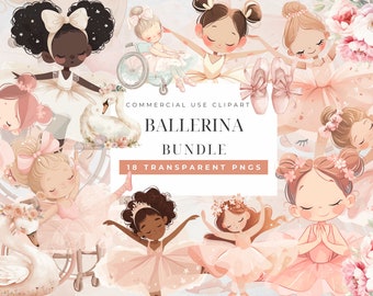 Clipart de bailarina, clipart de menina bailarina, clipart de aquarela de bailarina, princesa rosa, rosa empoeirado, buquês florais, cisne e bailarina
