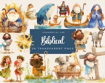 Biblical Characters Clipart, Bible Stories, Biblical People Clip Art, Religious Clip Art, Jesus Miracles , Biblical Stories, Sunday School
