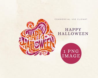 Fröhliches Halloween Digitale Kunst & Clipart | Druckbare Wandkunst, Sublimation, Party Dekoration, Junk Journal, Ephemera, Kinder Basteln, Gruseliges Zeichen