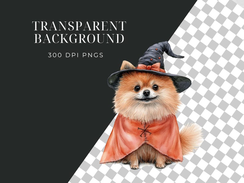 Halloween Dog Breeds Clipart Watercolor Cute PNG Bundle Digital Sticker ...