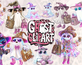 Bookish Ghost Clipart | Halloween Autumn Vibes PNG (Digital Download)