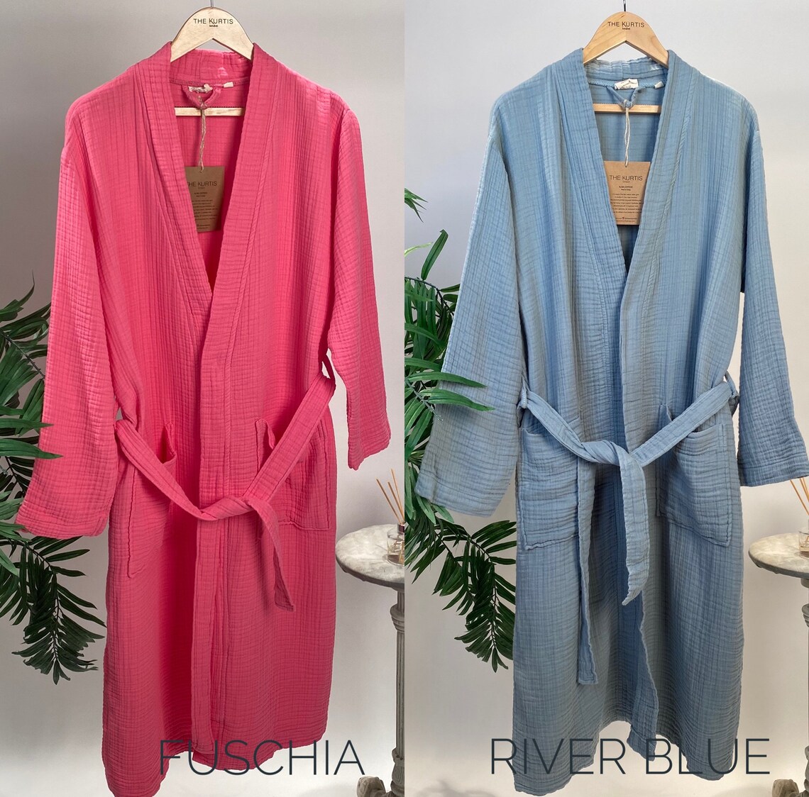 Muslin Robe 100 Cotton Dressing Gown for Women Men Unisex Etsy