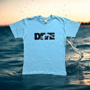 Personalised Springboard Platform “Dive” logo T-Shirt gift male female unisex swimming present high board