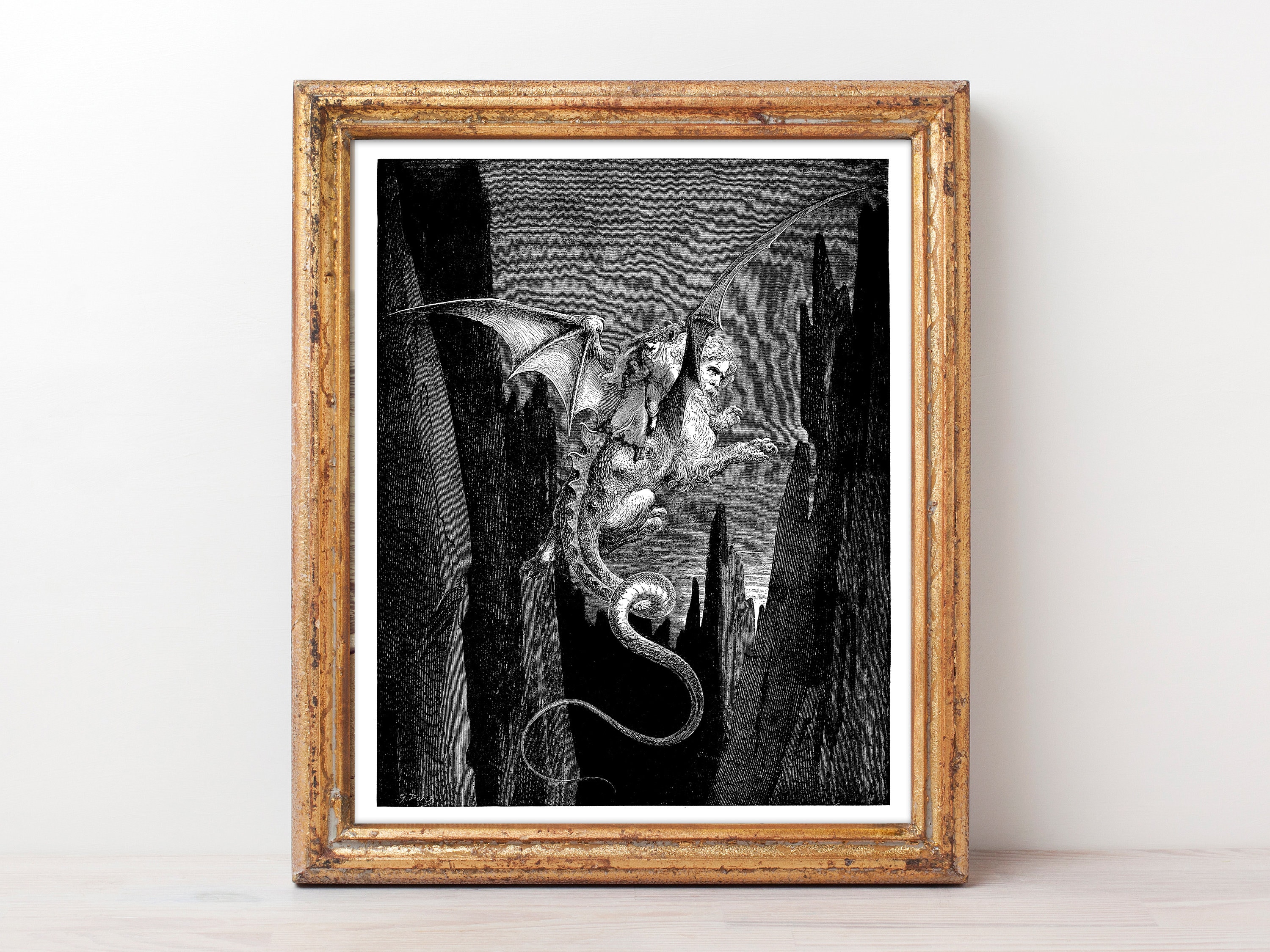 Engraving For Inferno By Dante Alighieri, Canto IX, Line 46 Wall Art,  Canvas Prints, Framed Prints, Wall Peels