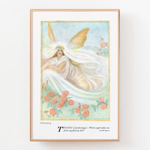 Shakespeare Midsummer Night&#39;s Dream Vintage Illustration, Titania