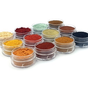 Earth Pigments Collection - Premiumkwaliteit pigmenten - milieuvriendelijk - gemaakt met traditionele methoden - 12 potten van 30 ml