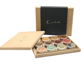 Colección de Pigmentos de Tierra: 12 colores naturales, elaborados con métodos tradicionales.