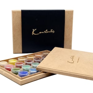 Handmade Pigment Set: "Mount Athos" Collection, 24 Natural & Artificial Colors