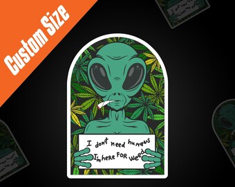 Alien Smoking Weed Etsy