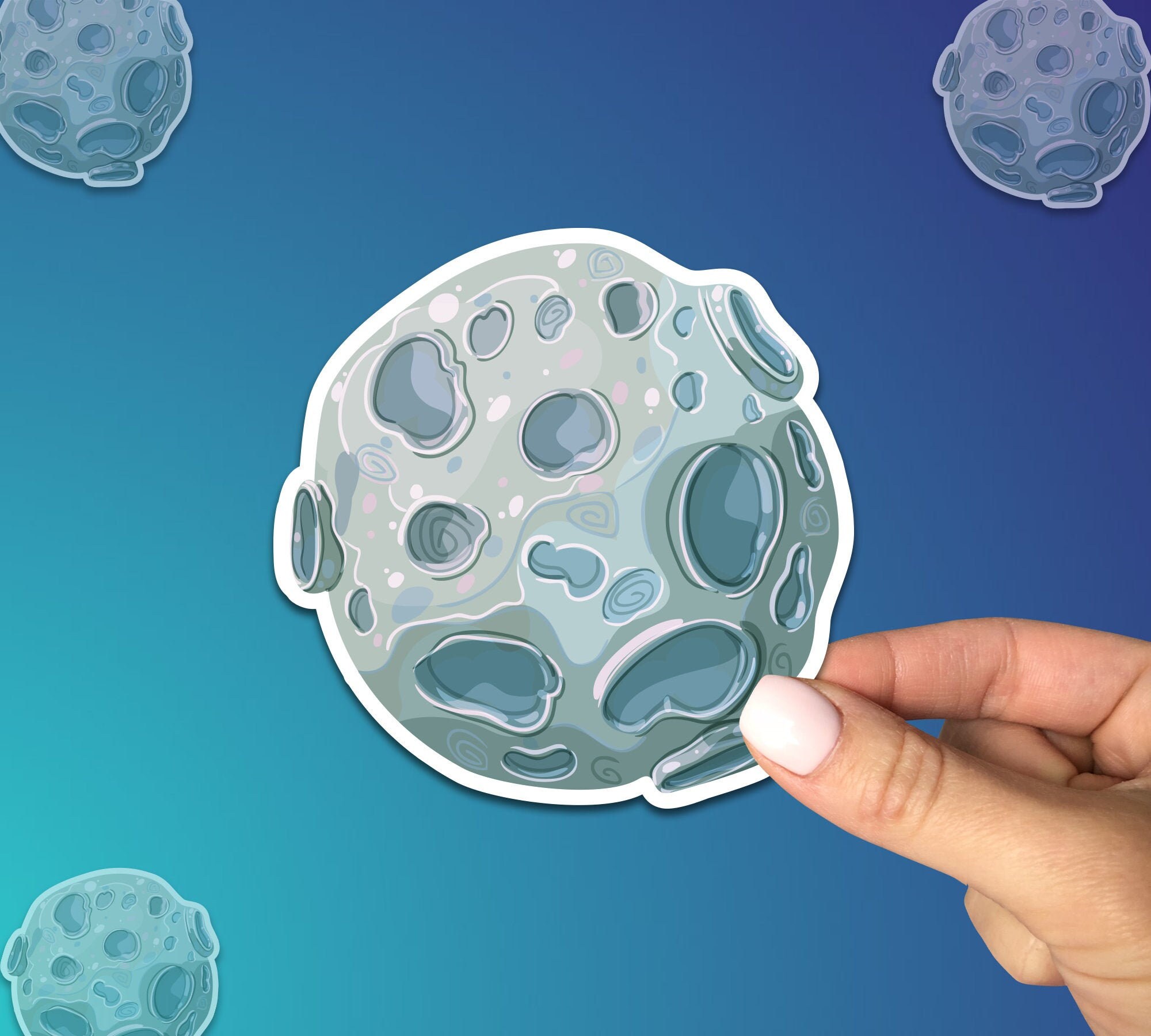 Full Moon Sticker Moon Sticker Moon Decal Sticker Etsy