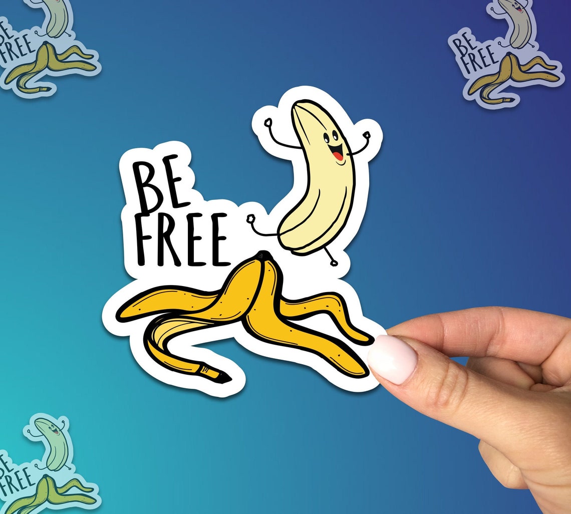 Ser pegatina de plátano gratis pegatina de plátano ser | Etsy