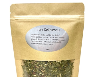 Iron Deficiency Organic Loose Leaf Tea 2oz