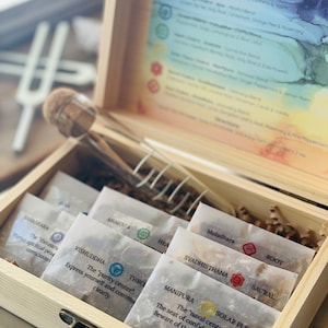 Chakra Tea Sampler Box with Strainer Loose Leaf Organic Tea