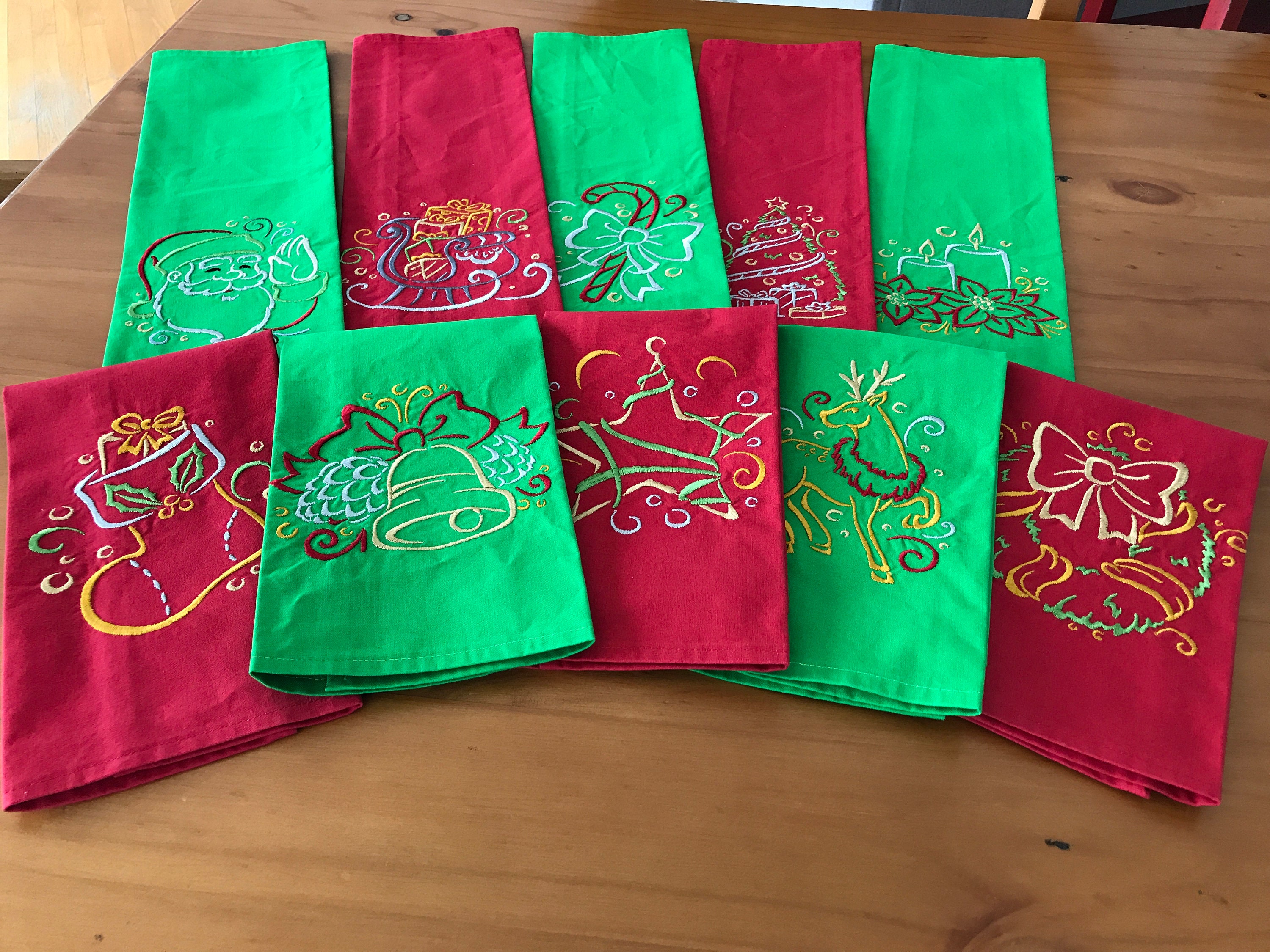 Cotton Christmas Dinner Napkins Set of 10. FREE Delivery Etsy
