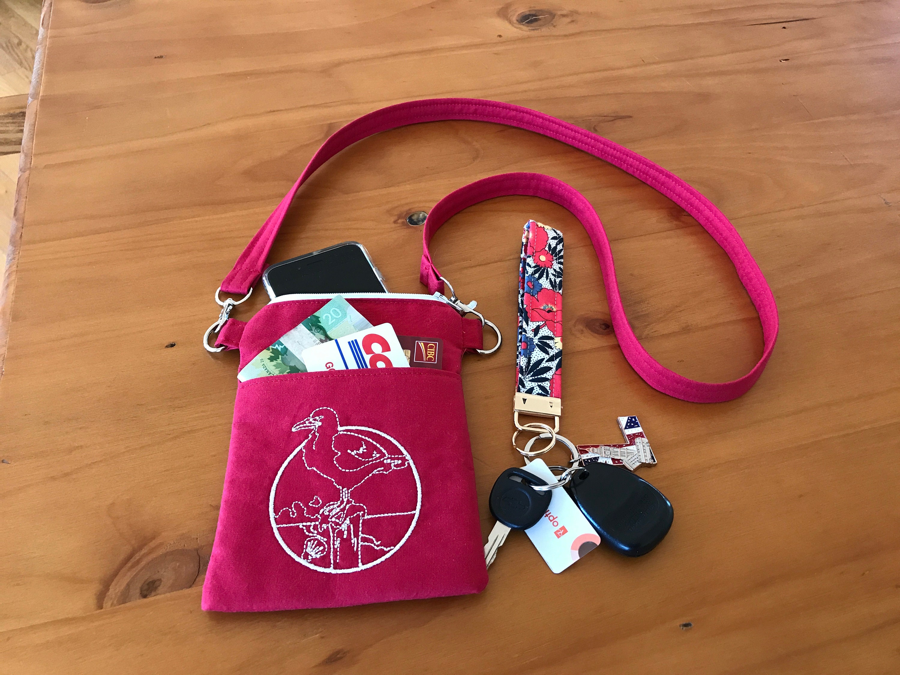 Cross Body Bag Cell Phone Bag with Bonus Wristlet Key Fob Etsy